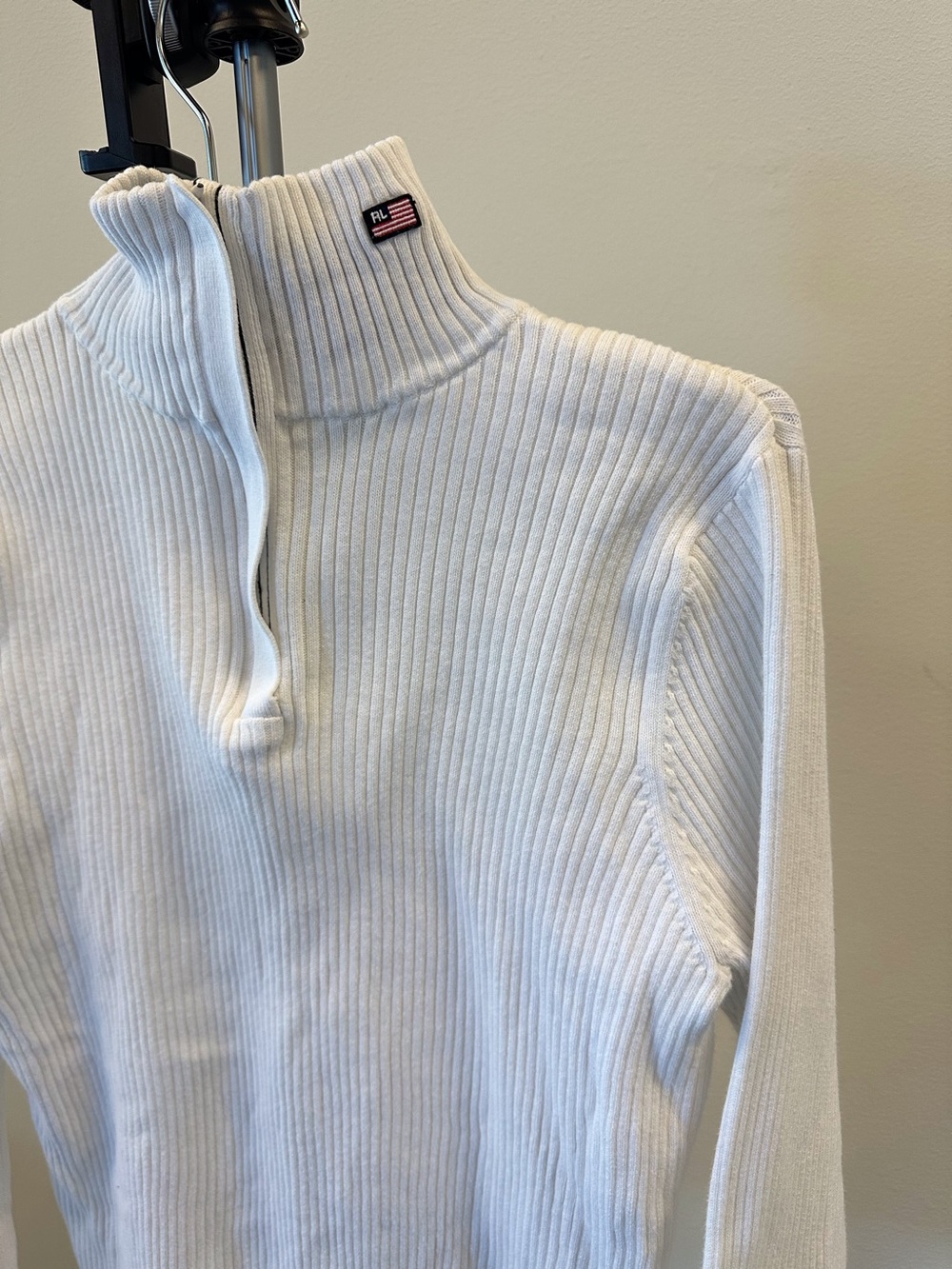 Ralph Lauren polo jeans woman’s ribbed half zip